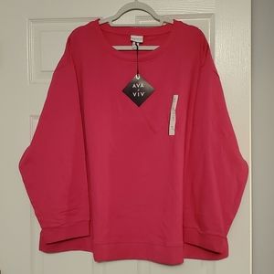 NWT Ava & Viv Pink Sweatshirt
